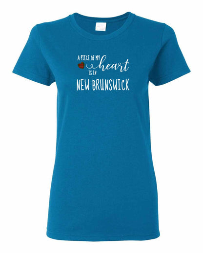 A piece of My heart in New Brunswick (Tartan Heart) Full Women's Tee