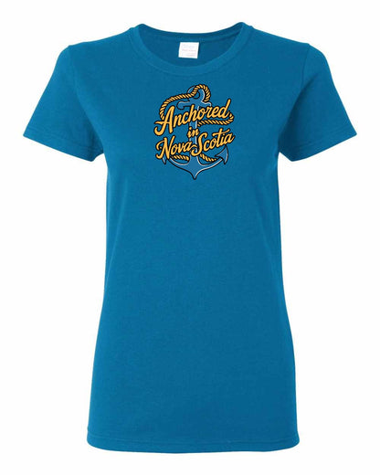 Anchored in Nova Scotia (New Design) Full womens-tee