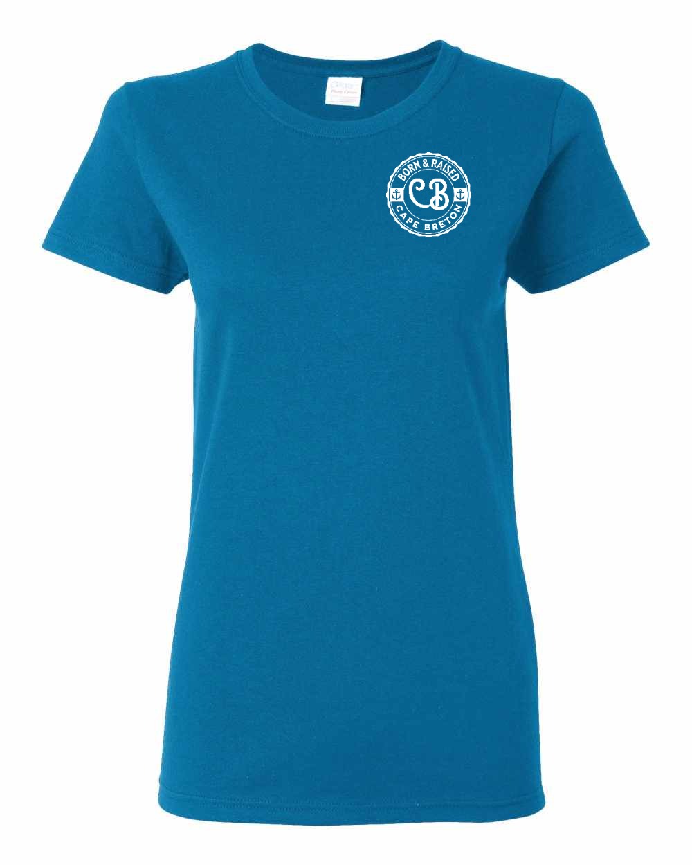 Born & Raised Cape Breton Left Chest Women's Tee