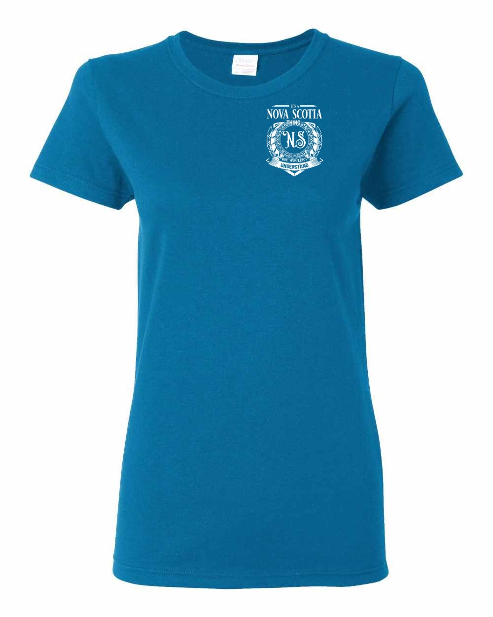 It's  A Nova Scotia Thing Left Chest and Back womens-tee