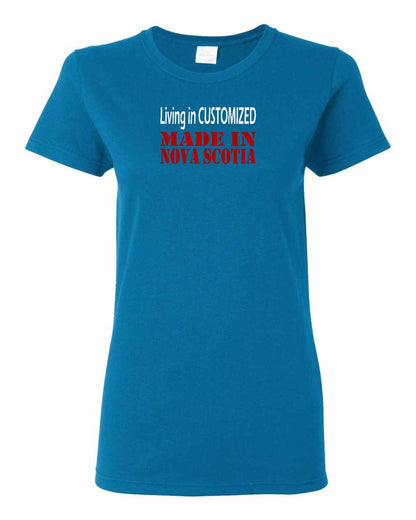 Living in Custom Made in Nova Scotia Full womens-tee
