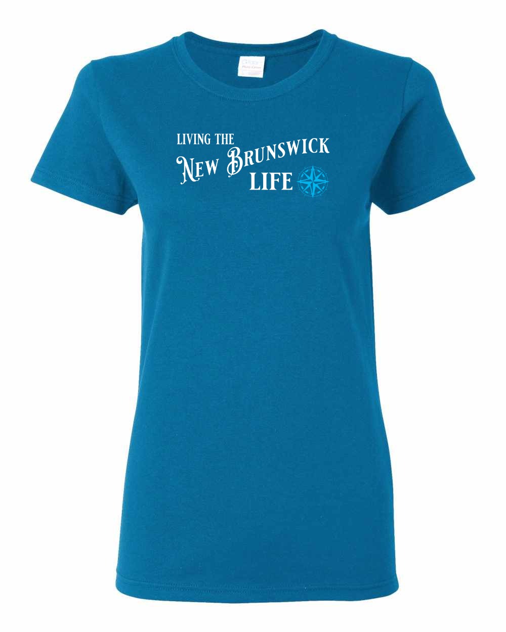 Living the New Brunswick Life blue Full Women's Tee