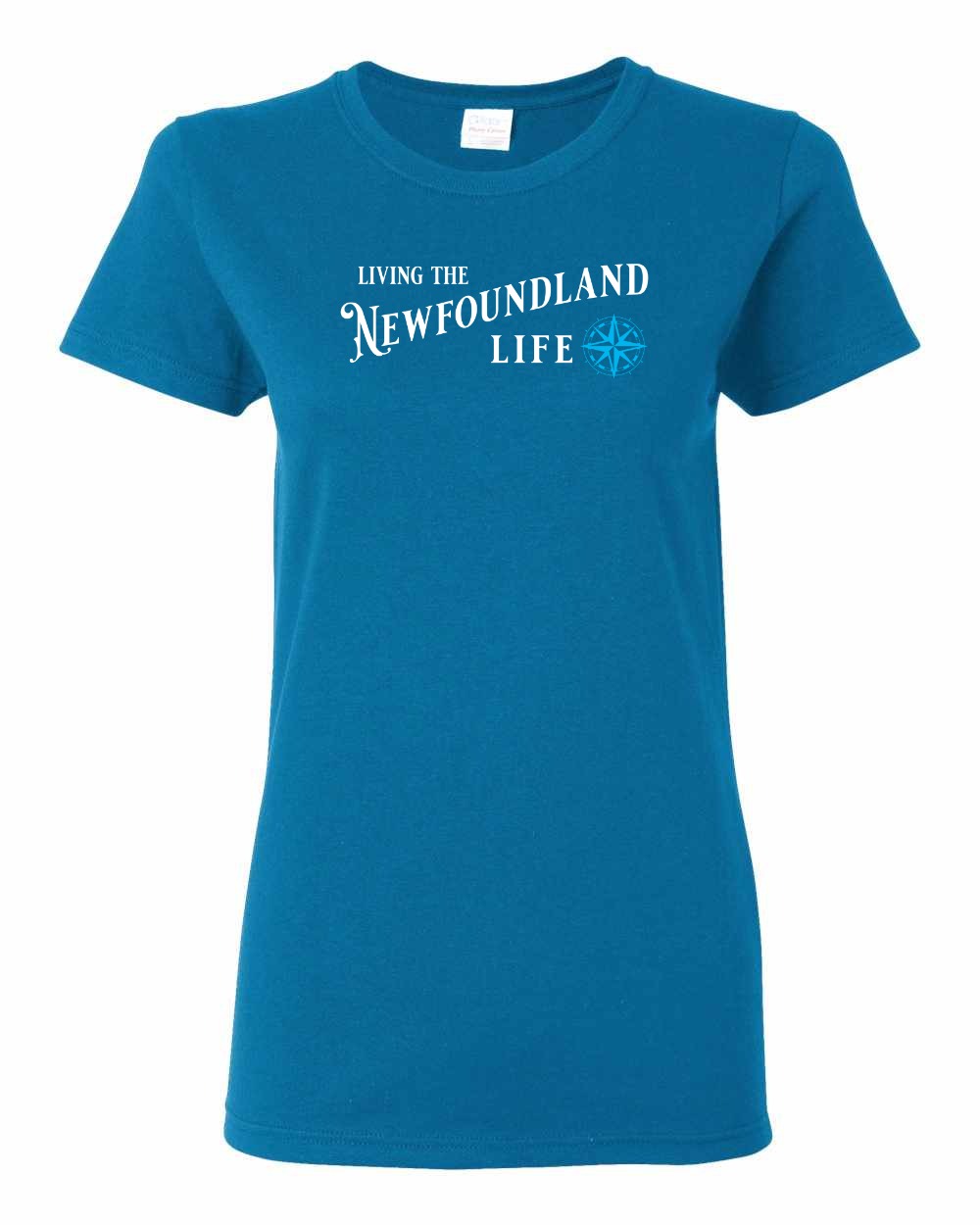 Living the Newfoundland Life blue Full Women's Tee