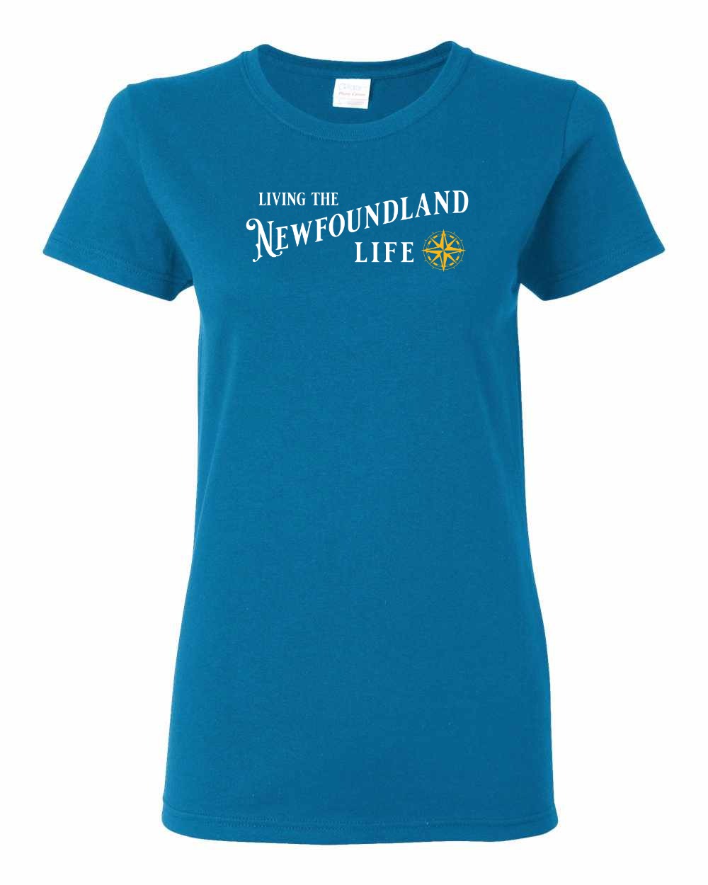 Living the Newfoundland Life yellow Full Women's Tee