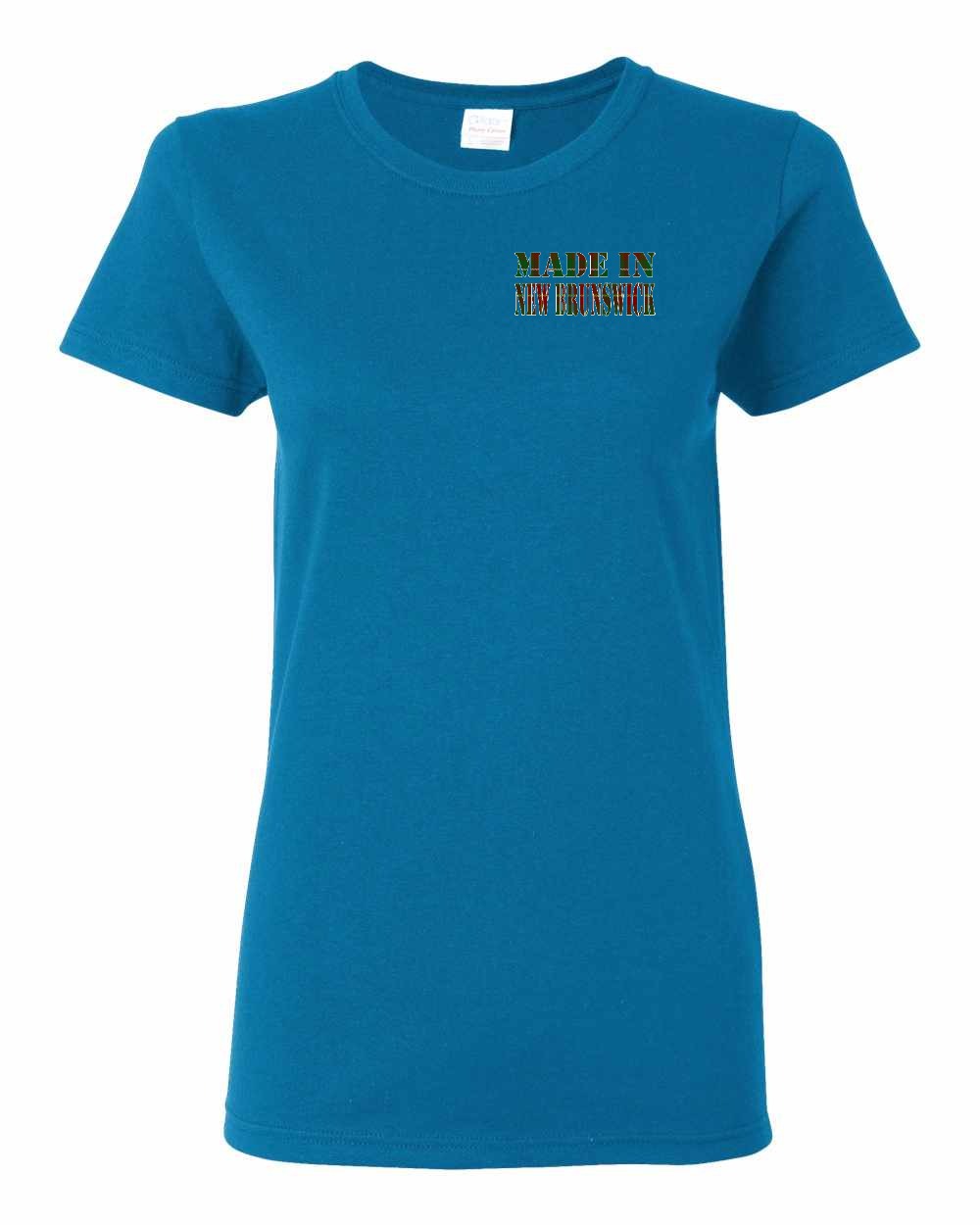 Made In NB ( Tartan Lettering) Left Chest Women's Tee
