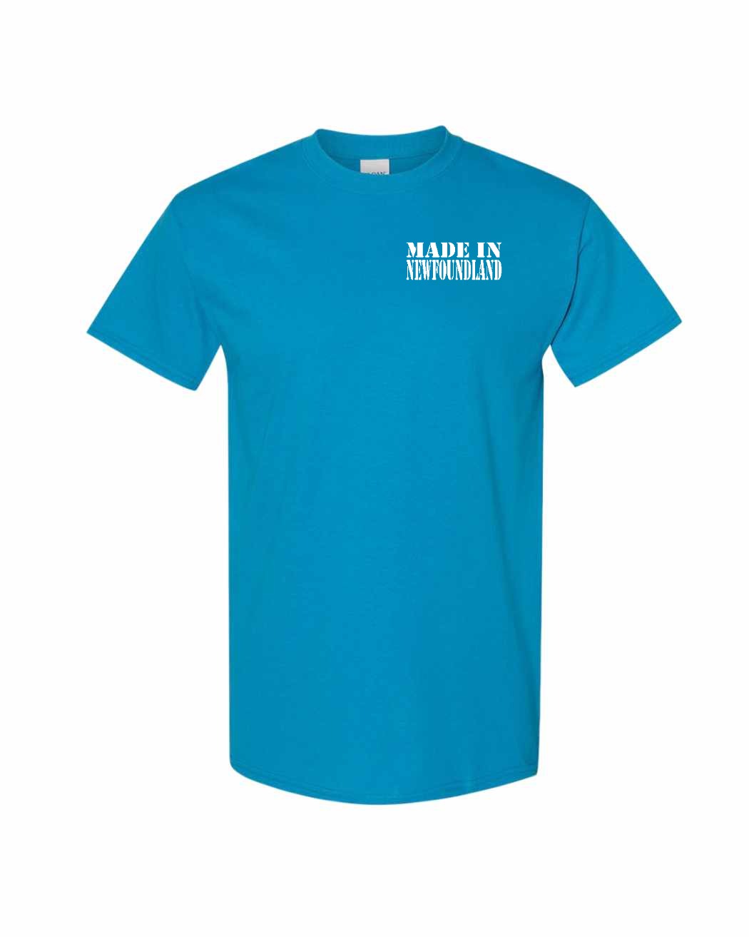 Made In Newfoundland ( White Lettering) Left Chest Men's Tee