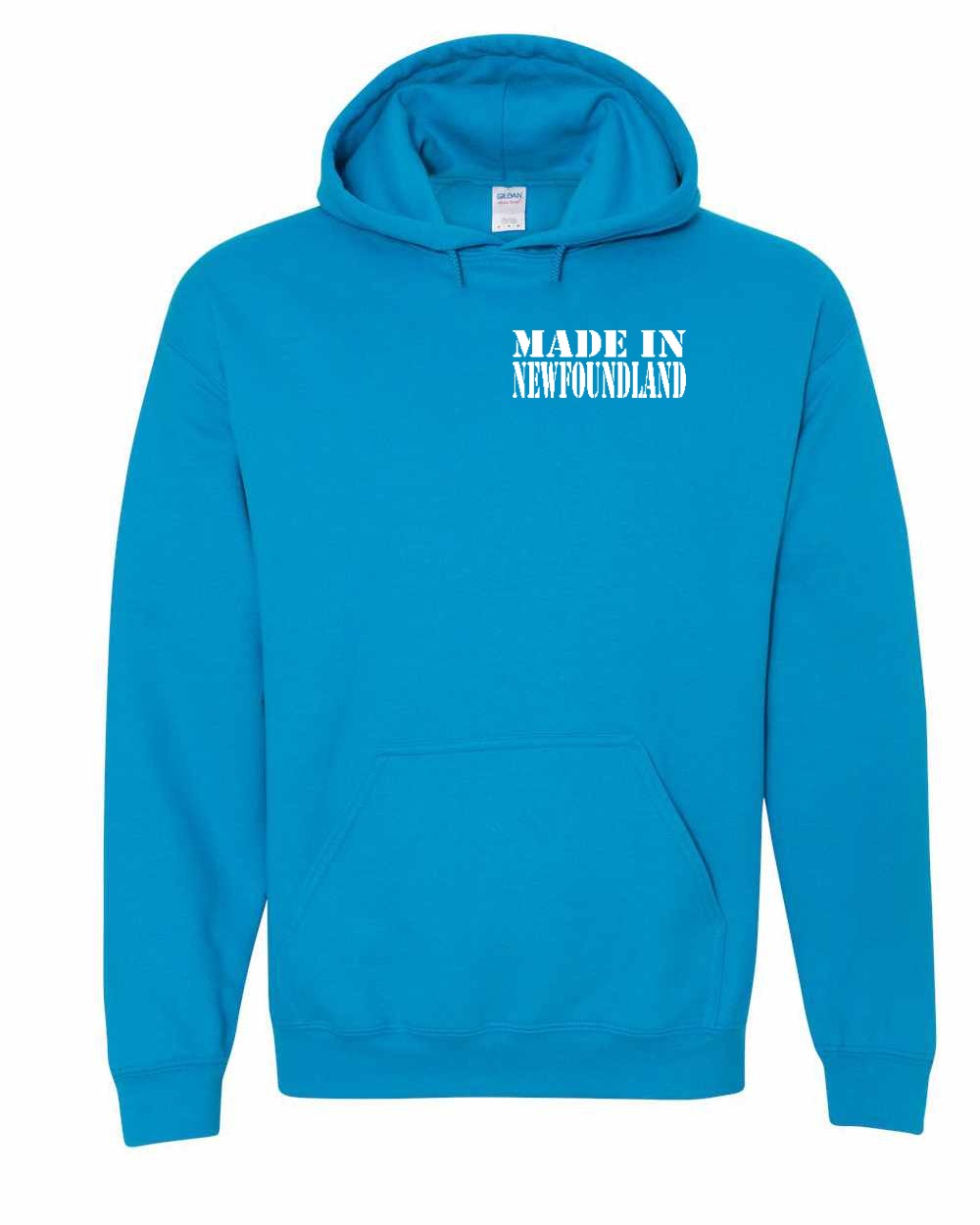 Made In Newfoundland ( White Lettering) Left Chest Pullover