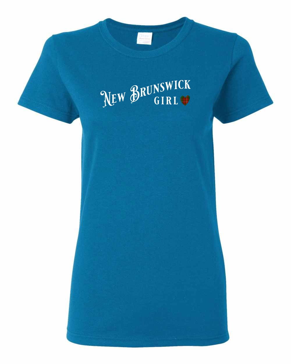 New Brunswick Girl Tartan heart Full Women's Tee
