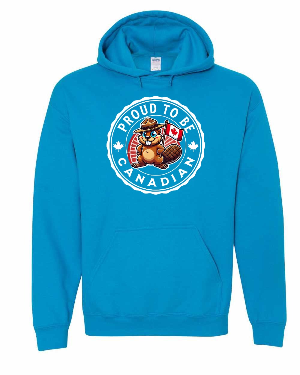 Proud to be Canadian Beaver Pullover Hoodie - Gildan Canada (sewn Internationally) - Unisex