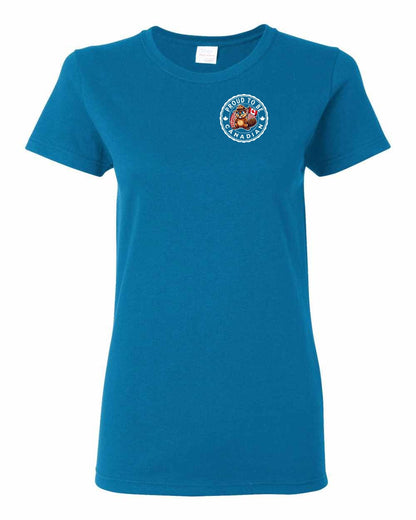 Proud to be Canadian Beaver Left Chest and Back Women's Tee