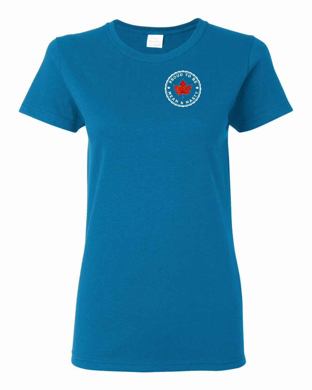 Proud to be Mean and Nasty Leaf Left Chest Women's Tee