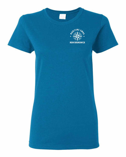 Maritime Swag New Brunswick Compass Left Chest and Back Women's Tee