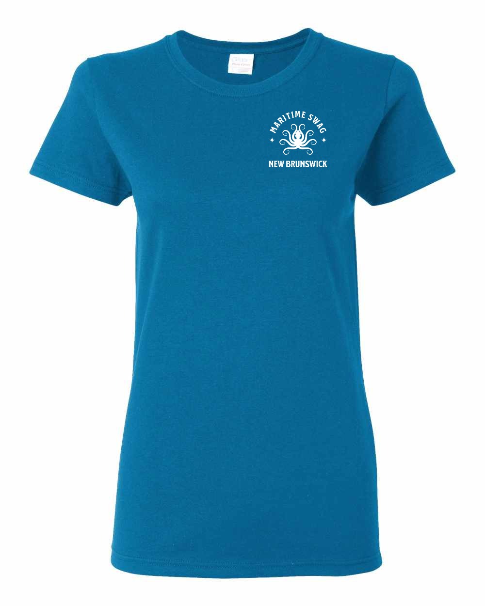 Maritime Swag New Brunswick Octopus Left Chest and Back Women's Tee