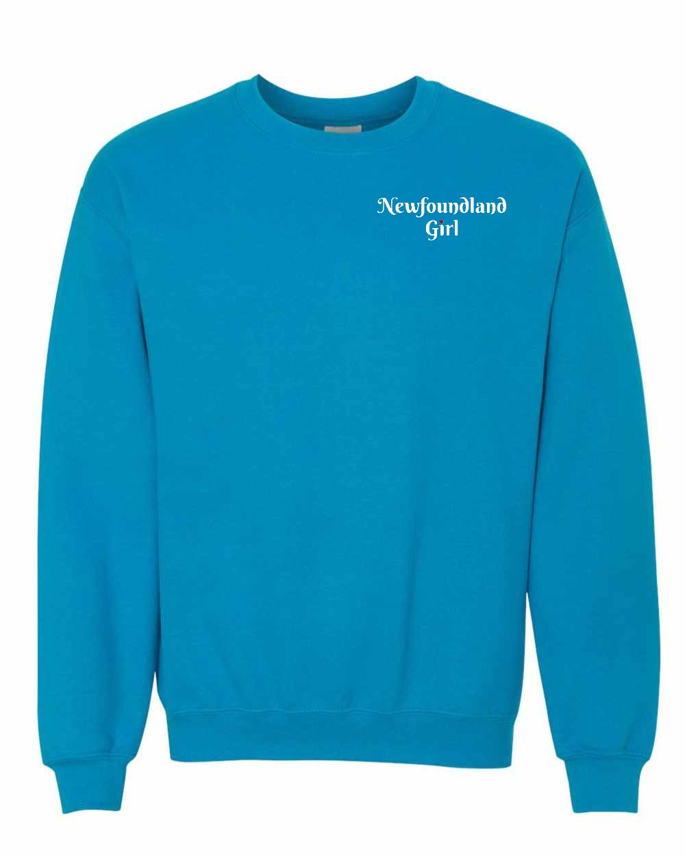 NFLD Girl Heart Dot Left Chest & Back Crewneck Sweatshirt - Unisex