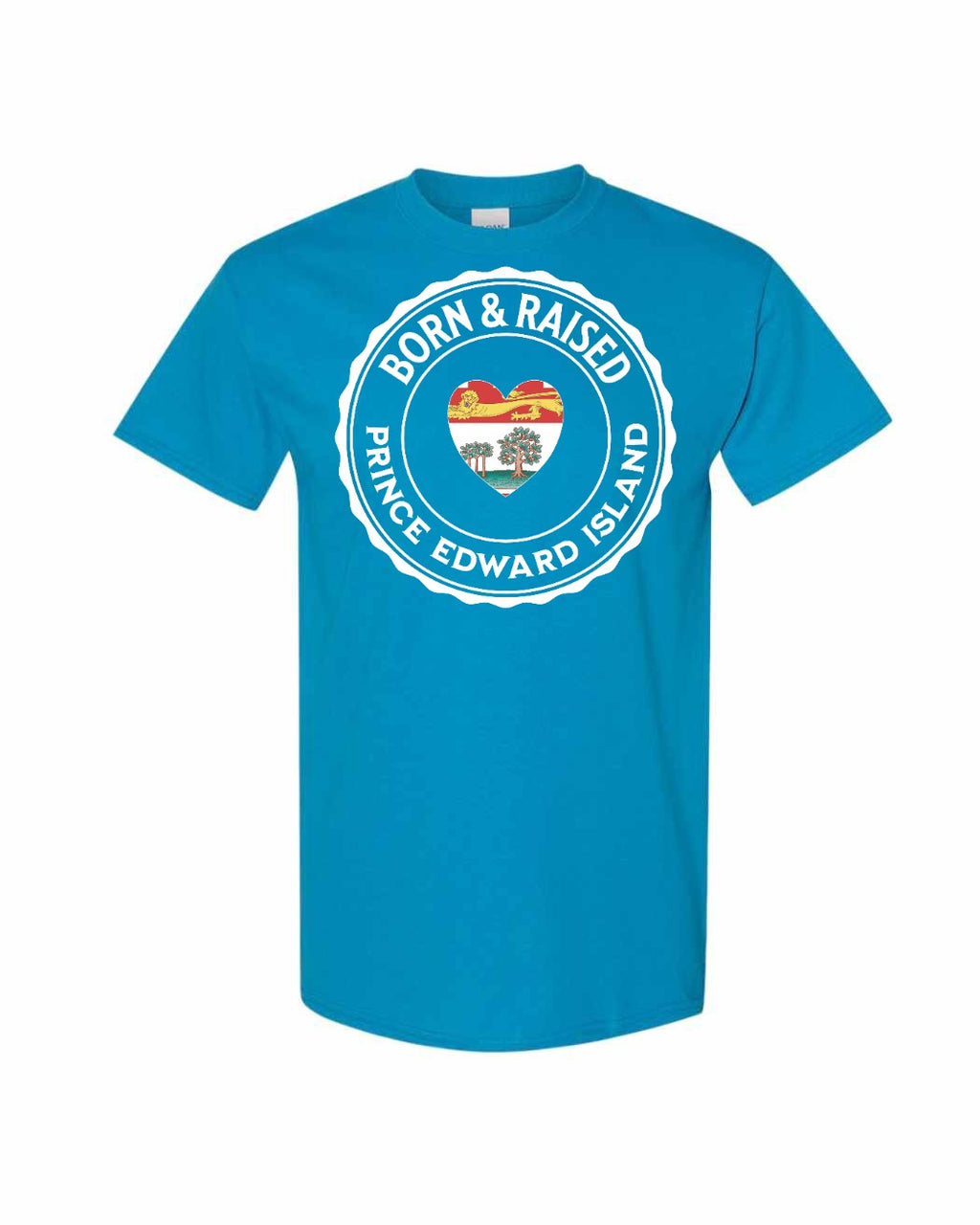 Born and Raised PEI Heart Flag Men's Tee
