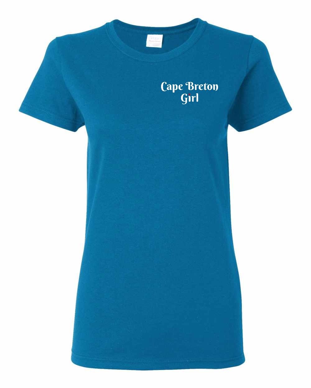 CB Girl Heart Dot Left Chest and Back Women's Tee