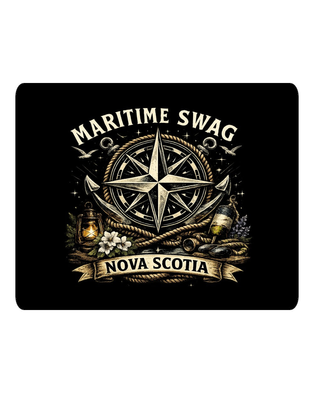 Maritime Swag Compass Sign
