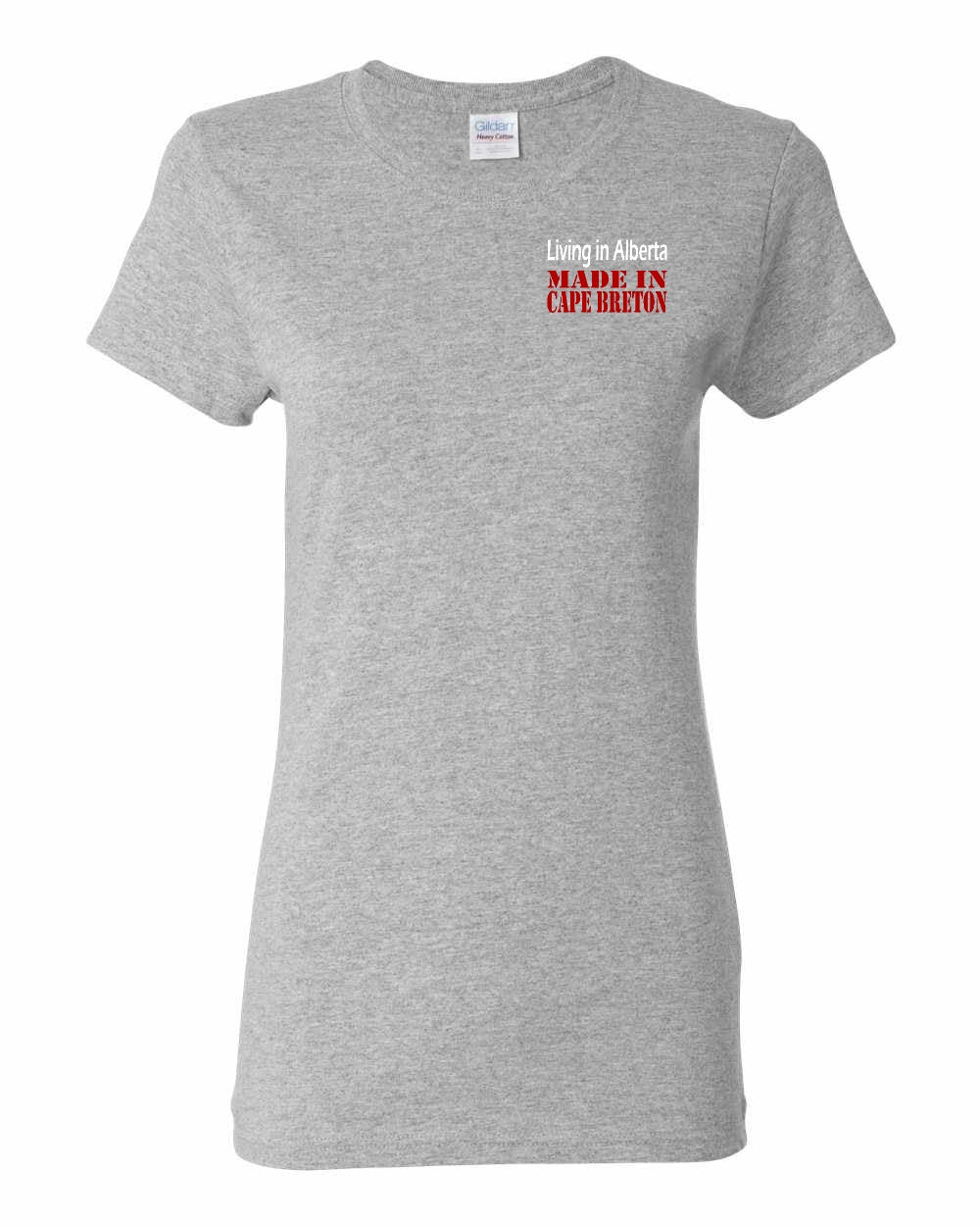 Living Alberta Made in CB Left Chest and Back Women's Tee