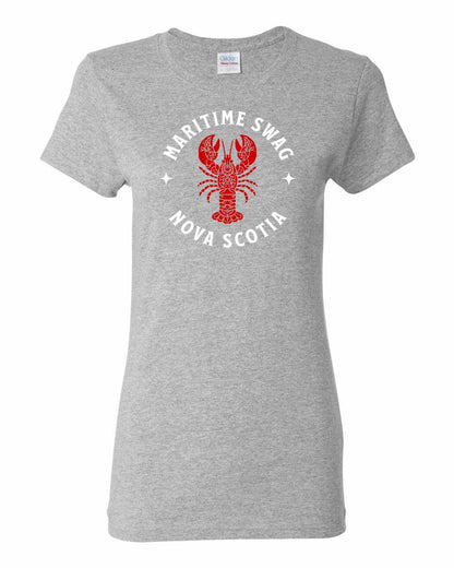 Maritime Swag Nova Scotia Mandala Red Lobster Full womens-tee