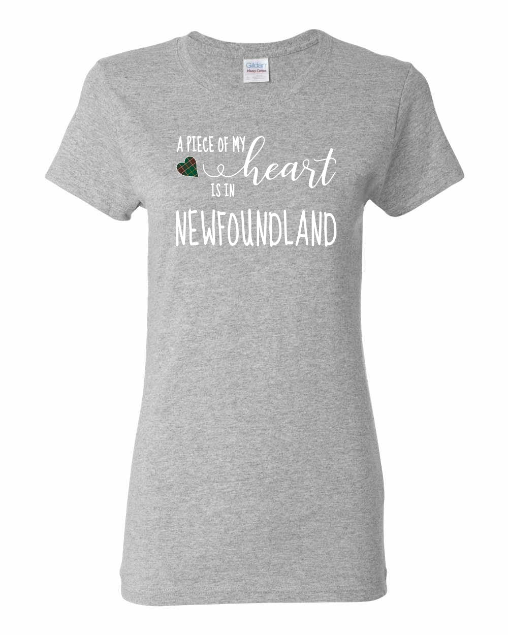 A piece of My heart in NFLD Tartan Heart Women's Tee