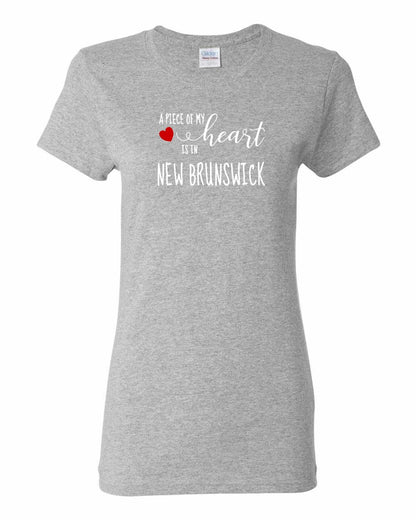 A piece of My heart in New Brunswick (Red Heart) Full Women's Tee