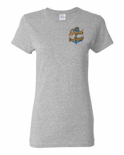 Anchored in New Brunswick Left Chest and Back Women's Tee