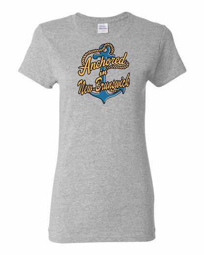 Anchored in New Brunswick Full Women's Tee
