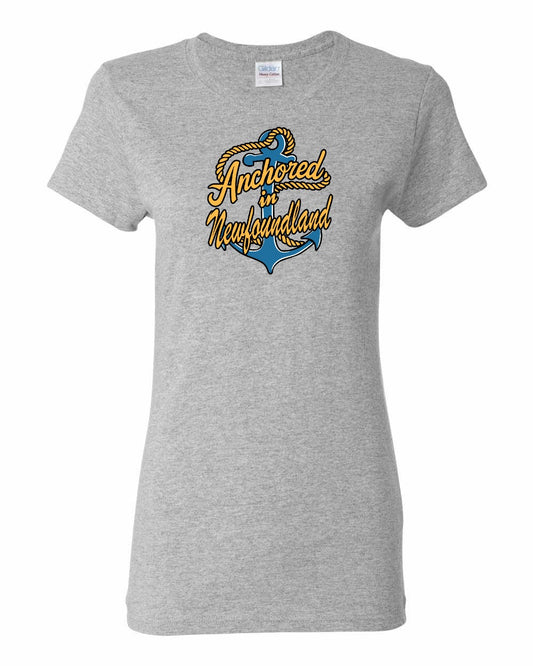 Anchored in Newfoundland (New Design) Full Women's Tee