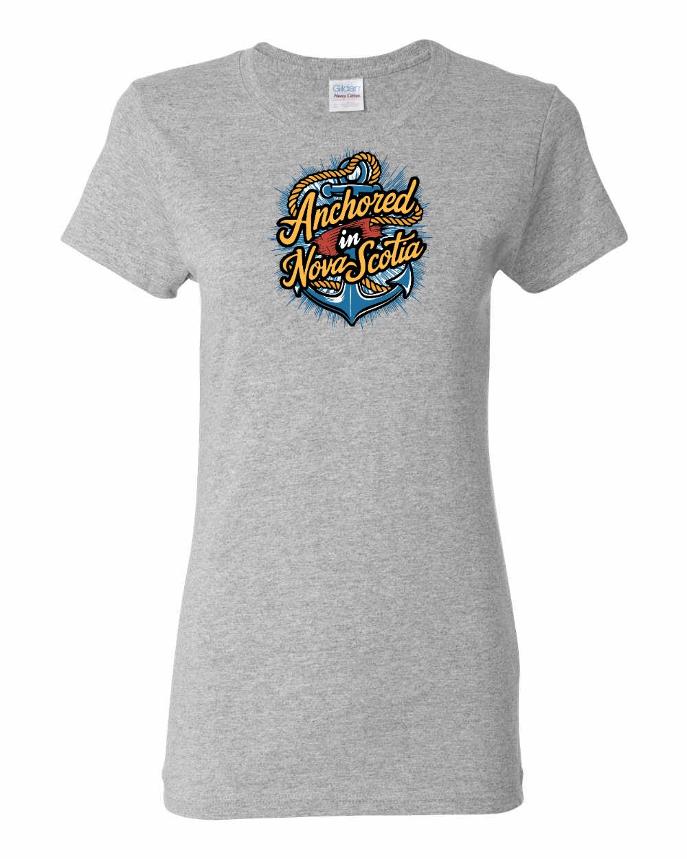 Anchored In Nova Scotia (Old Design) Full womens-tee