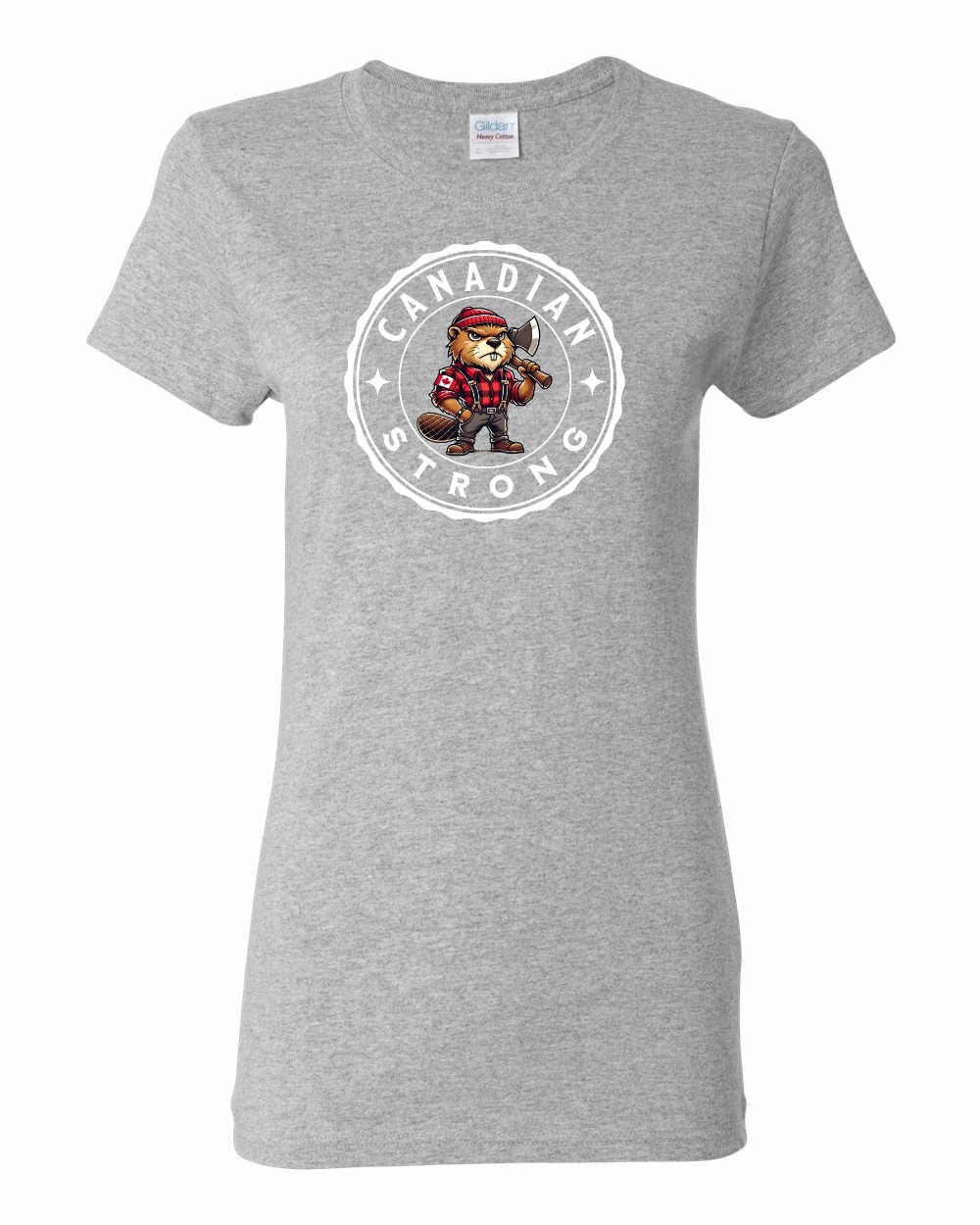 Canadian Strong Beaver Women's Tee - Gildan Canada (sewn Internationally)