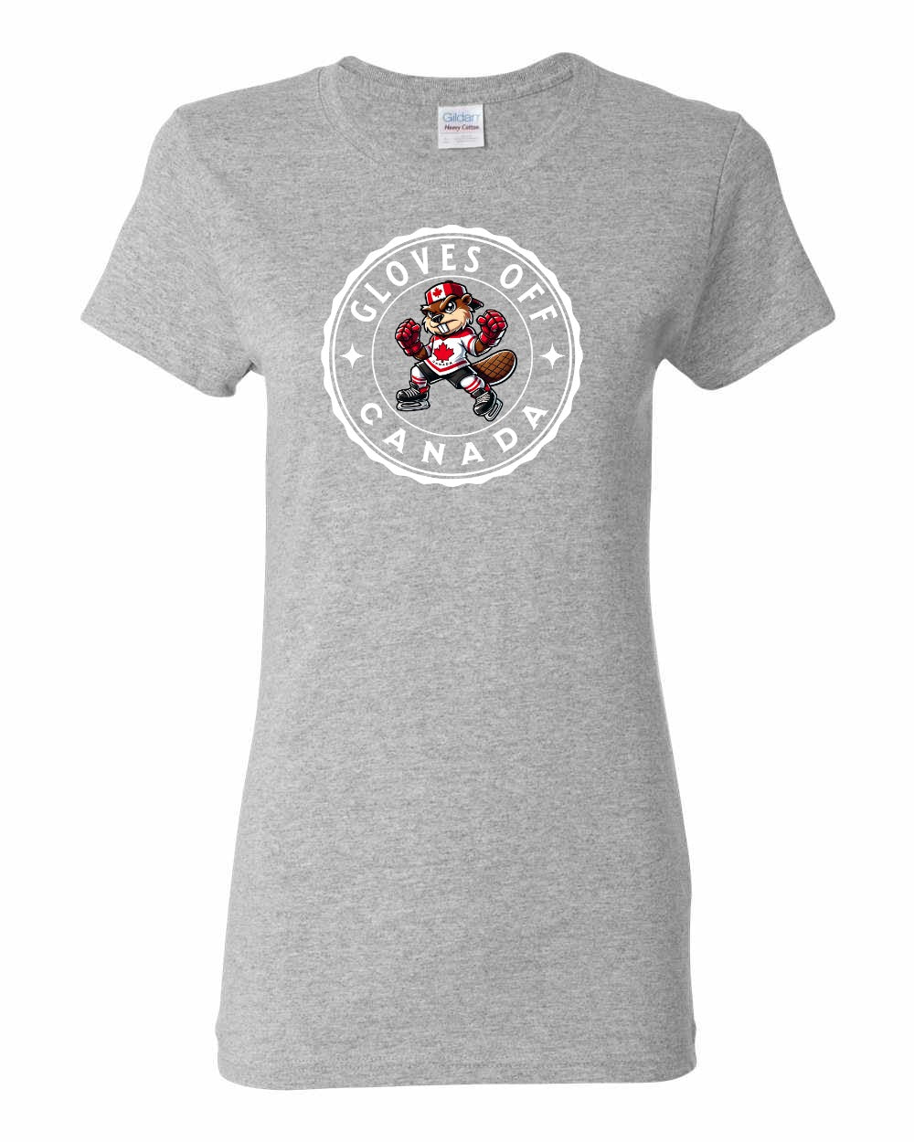Gloves Off Beaver Women's Tee - Gildan Canada (sewn Internationally)