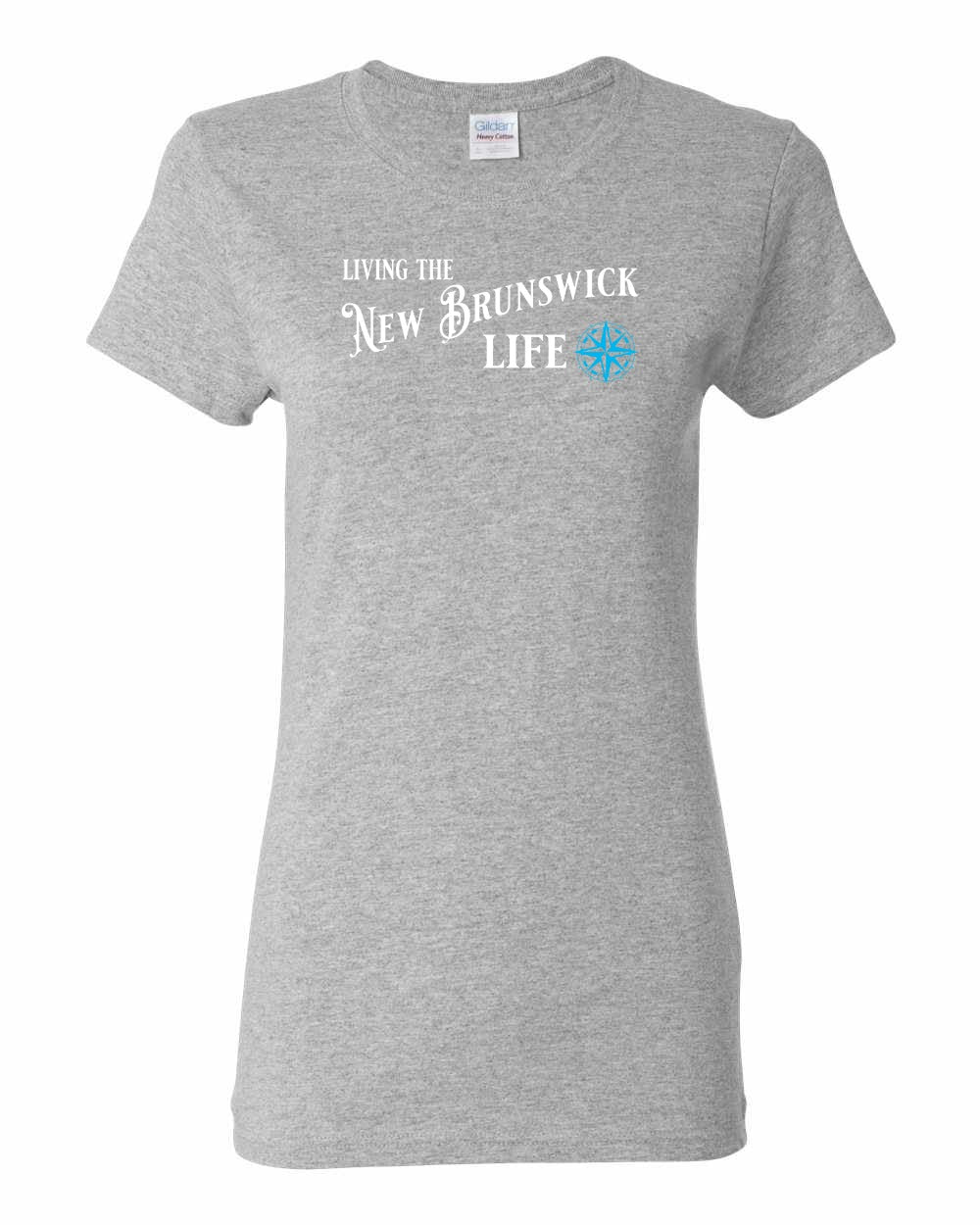 Living the New Brunswick Life blue Full Women's Tee