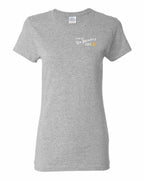 Living the NB Life yellow Left Chest and Back Women's Tee