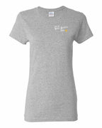 Living the NS Life yellow Left Chest and Back Women's Tee