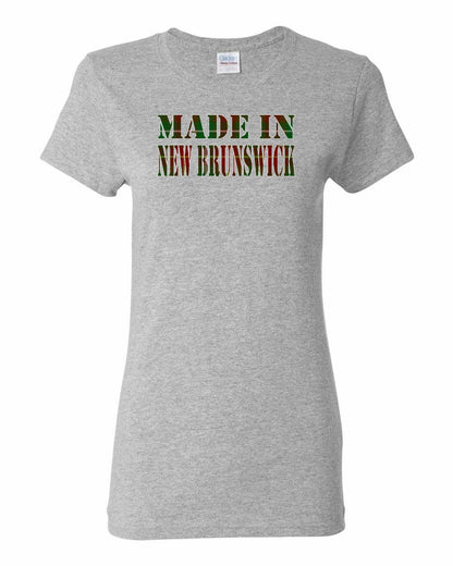 Made In New Brunswick ( Tartan Lettering) Full Women's Tee
