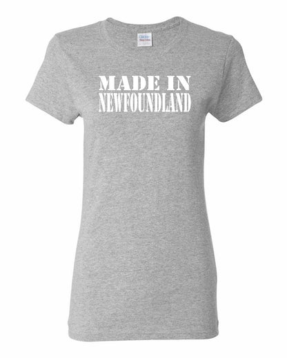 Made In Newfoundland ( White Lettering) Full Women's Tee