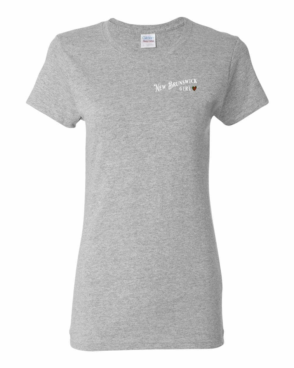 NB Girl Tartan heart Left Chest and Back Women's Tee