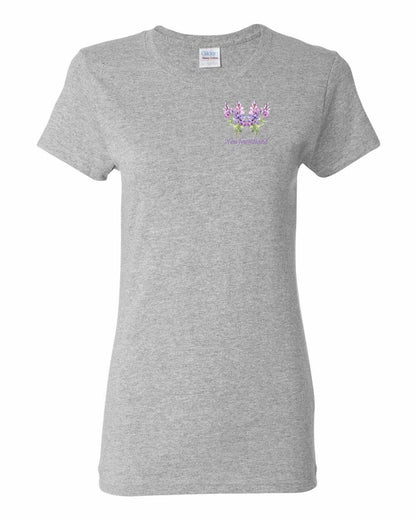 Newfoundland Lupins Left Chest and Back Women's Tee