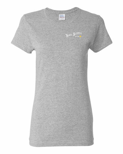 Nova Scotia Diva Left Chest and Back womens-tee