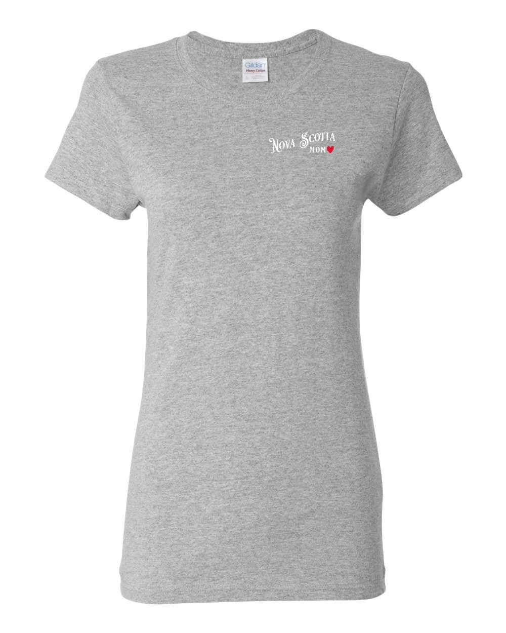 Nova Scotia Mom Left Chest and Back womens-tee