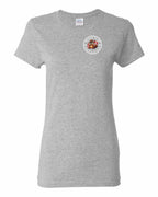 Proud to be Canadian Beaver Left Chest and Back Women's Tee - Gildan Canada (sewn Internationally)