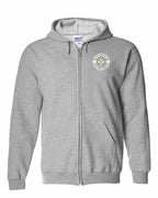 Born and Raised CB Heart Flag Left Chest & Back Zip Hoodie - Unisex