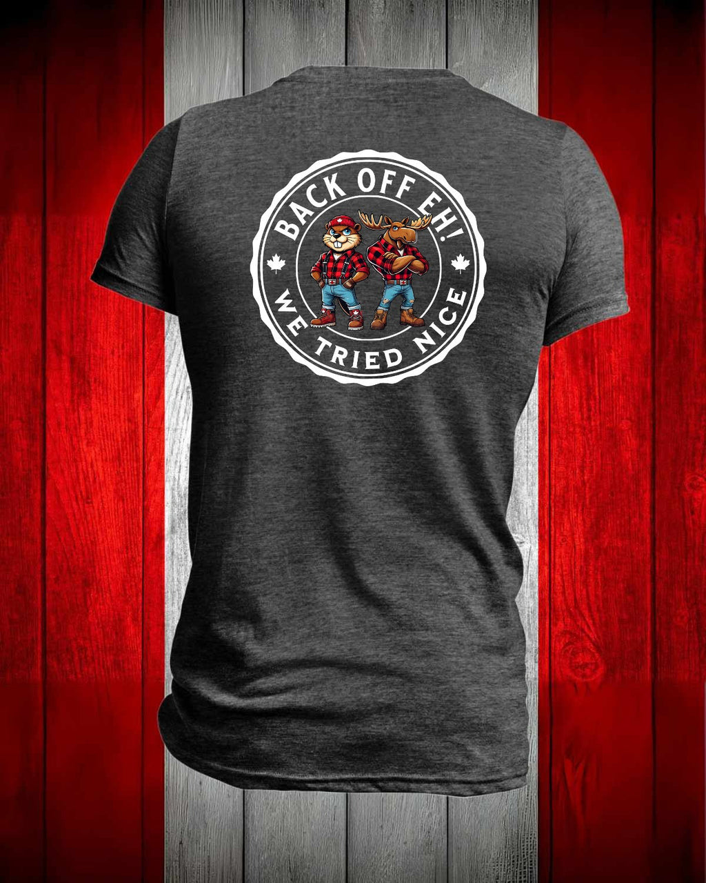 Back off we Tried Nice left chest and back Men's Stanfield's Tee