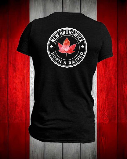 New Brunswick Born and Raised left chest and back Men's Stanfield's Tee