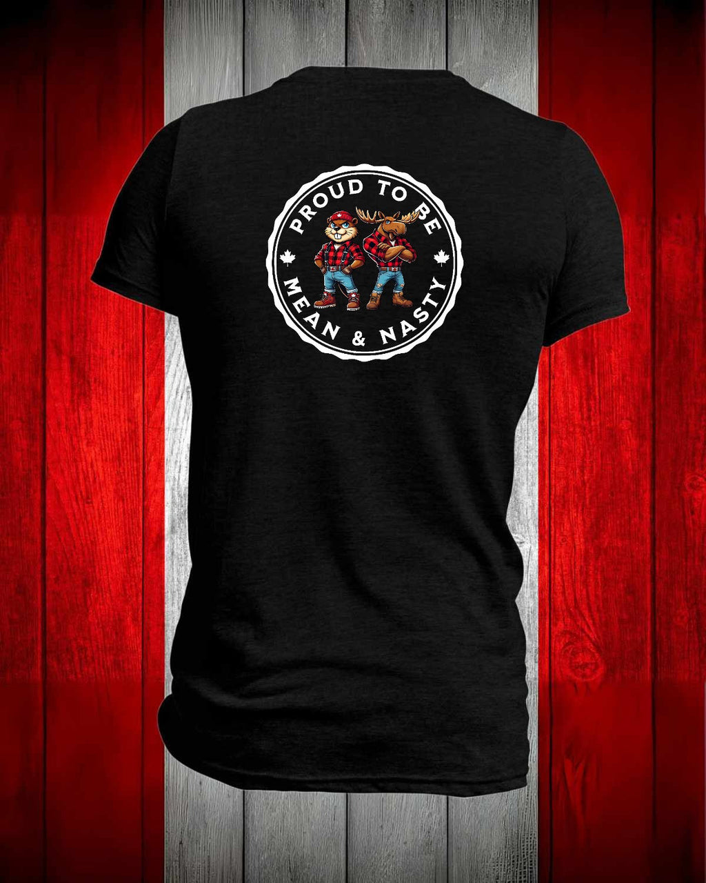 Proud to be mean & nasty M/B left chest and back Men's Stanfield's Tee