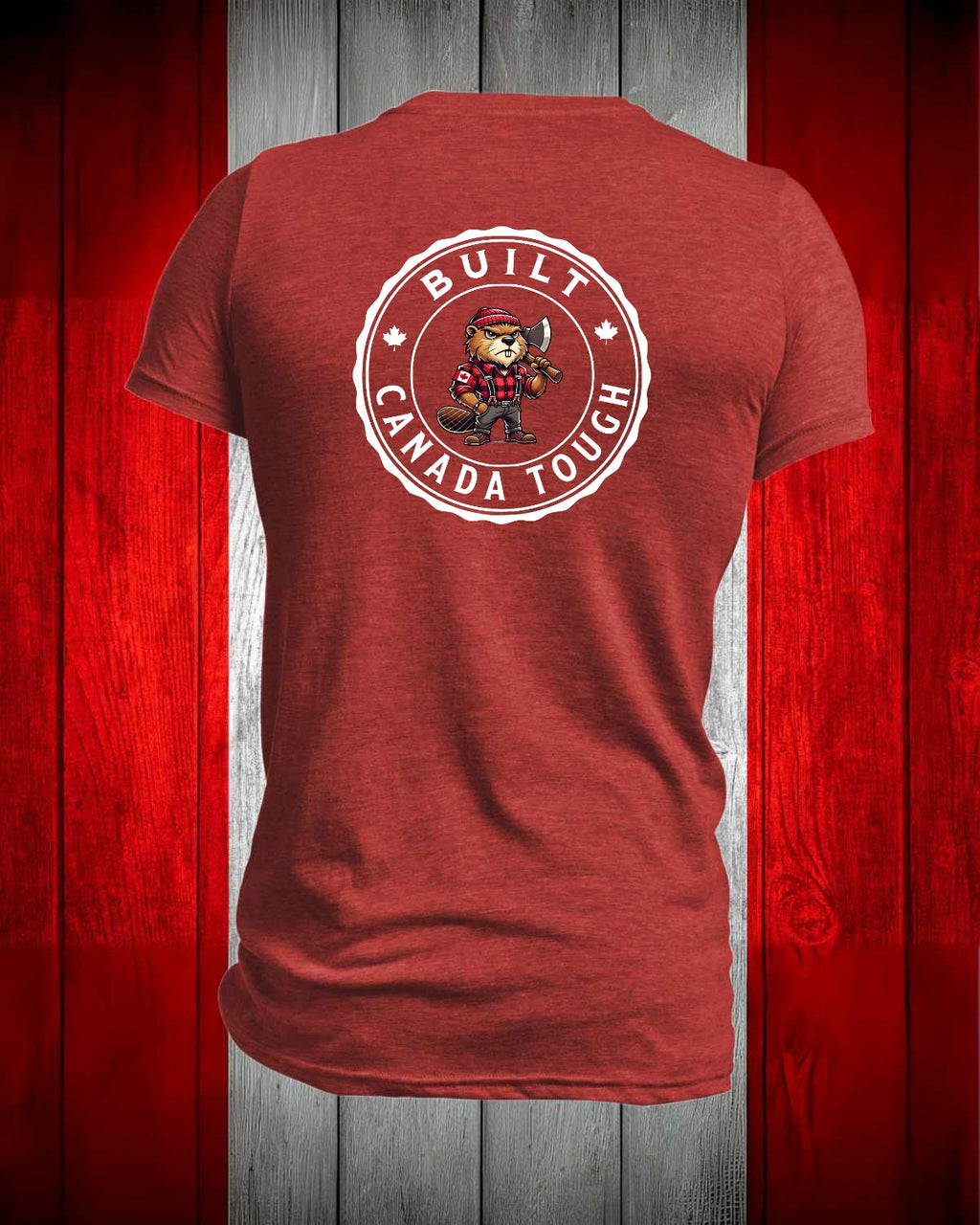 Built Canada Tough Left Chest and Back Men's Stanfield's Tee