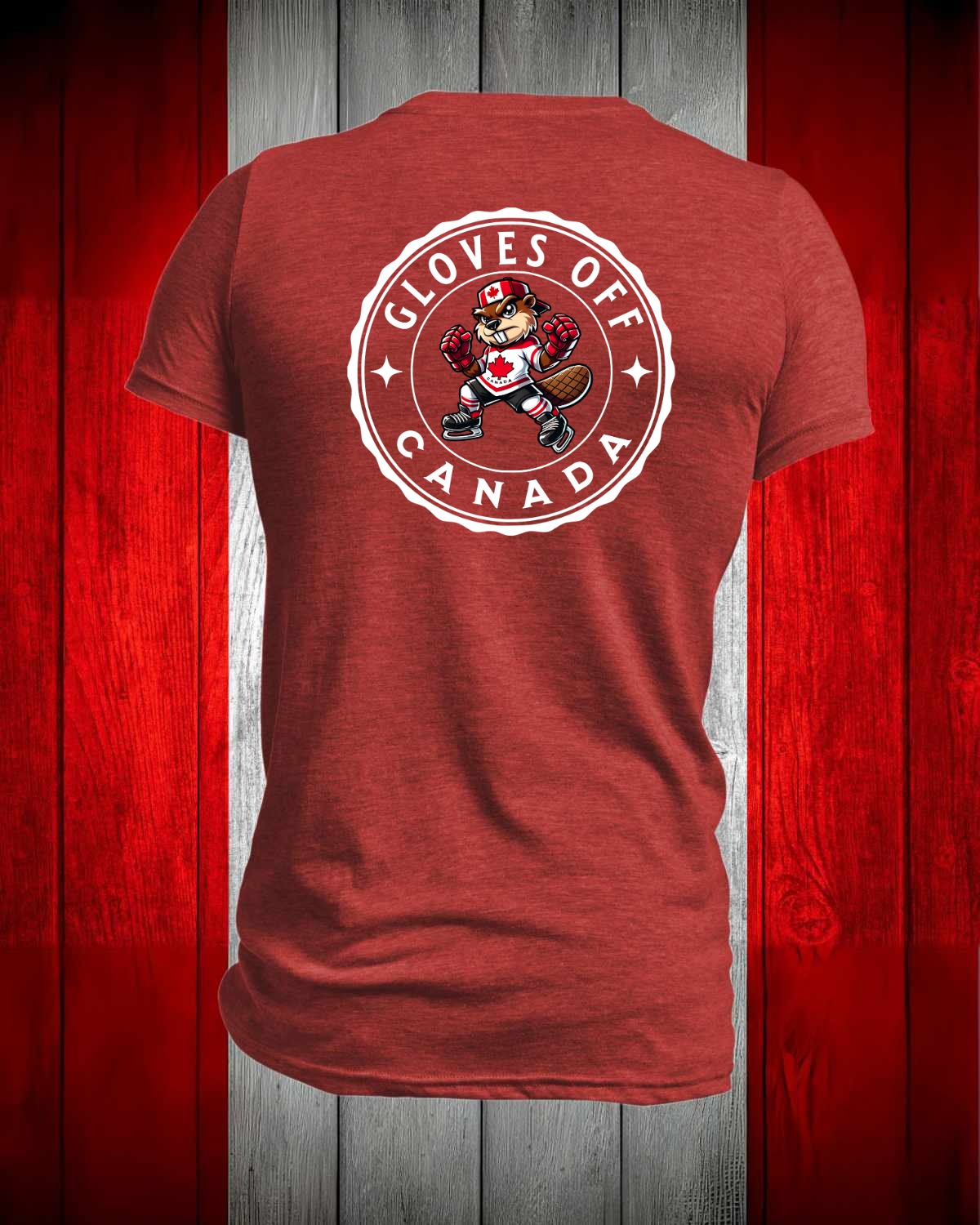 Gloves Off Beaver left chest and back Men's Stanfield's Tee