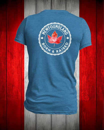 Newfoundland Born and Raised left chest and back Men's Stanfield's Tee