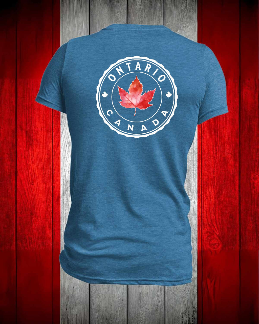 Ontario Canada left chest and back Men's Stanfield's Tee