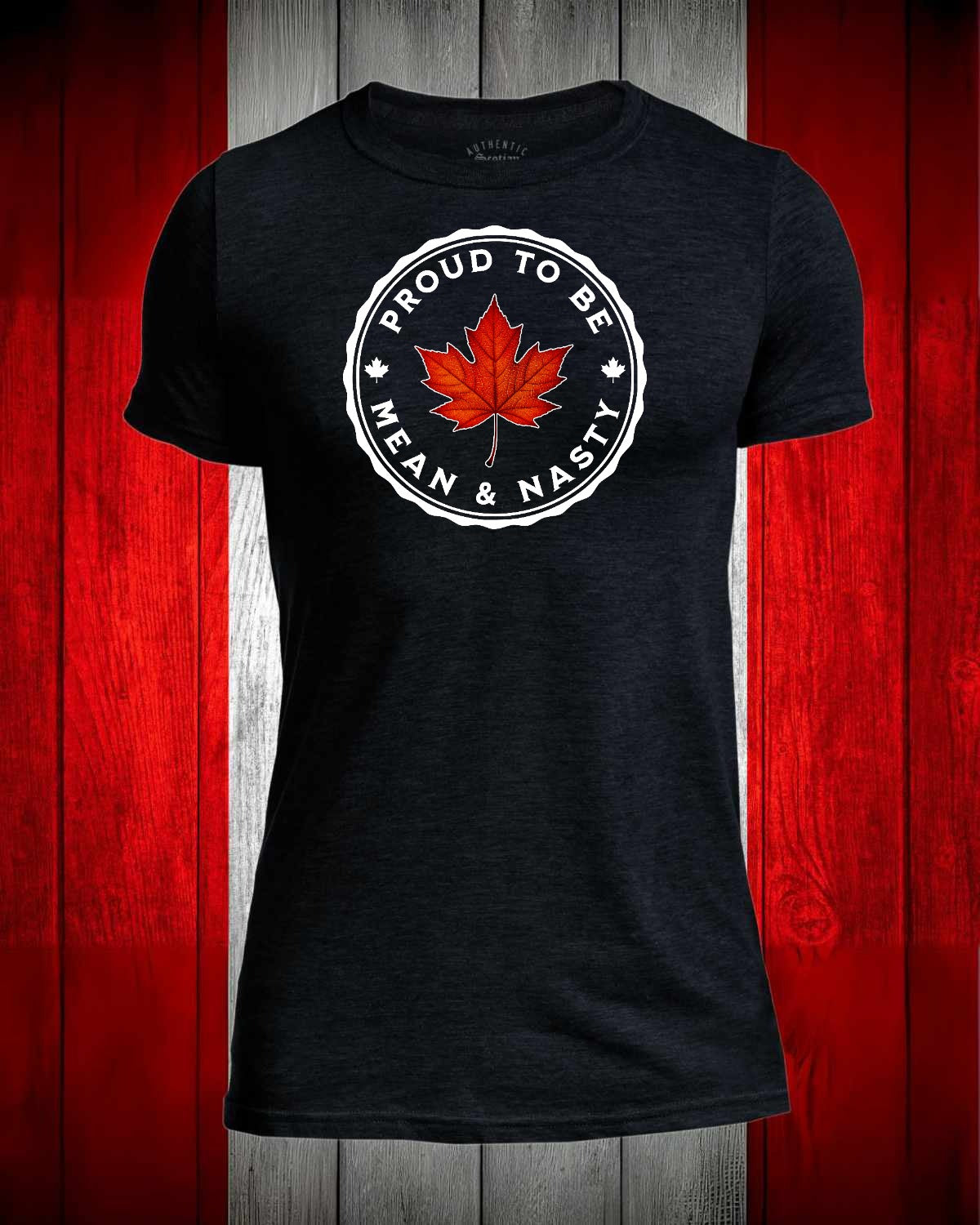 Proud to be Mean and Nasty Leaf Front Men's Stanfield's Tee